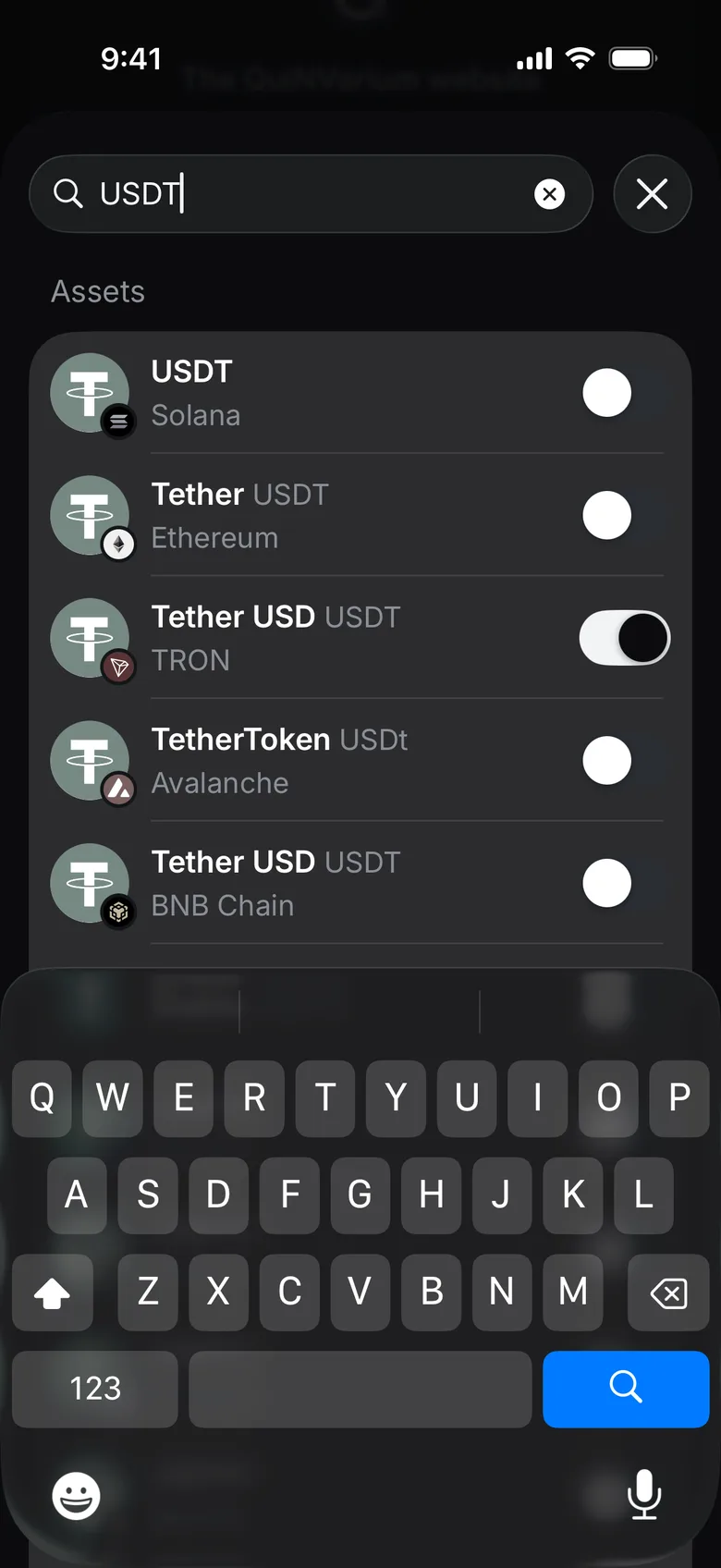 Check the network under the name