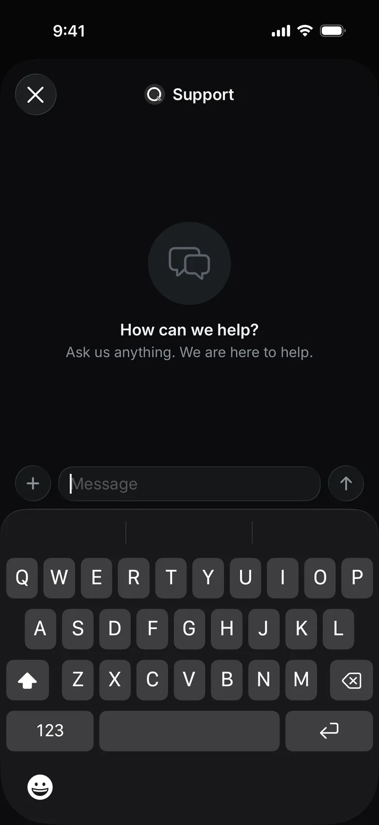 Settings → Support