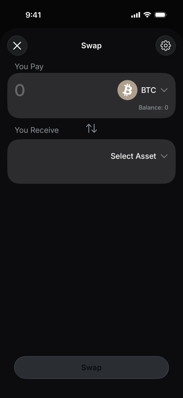 Tap Select Asset