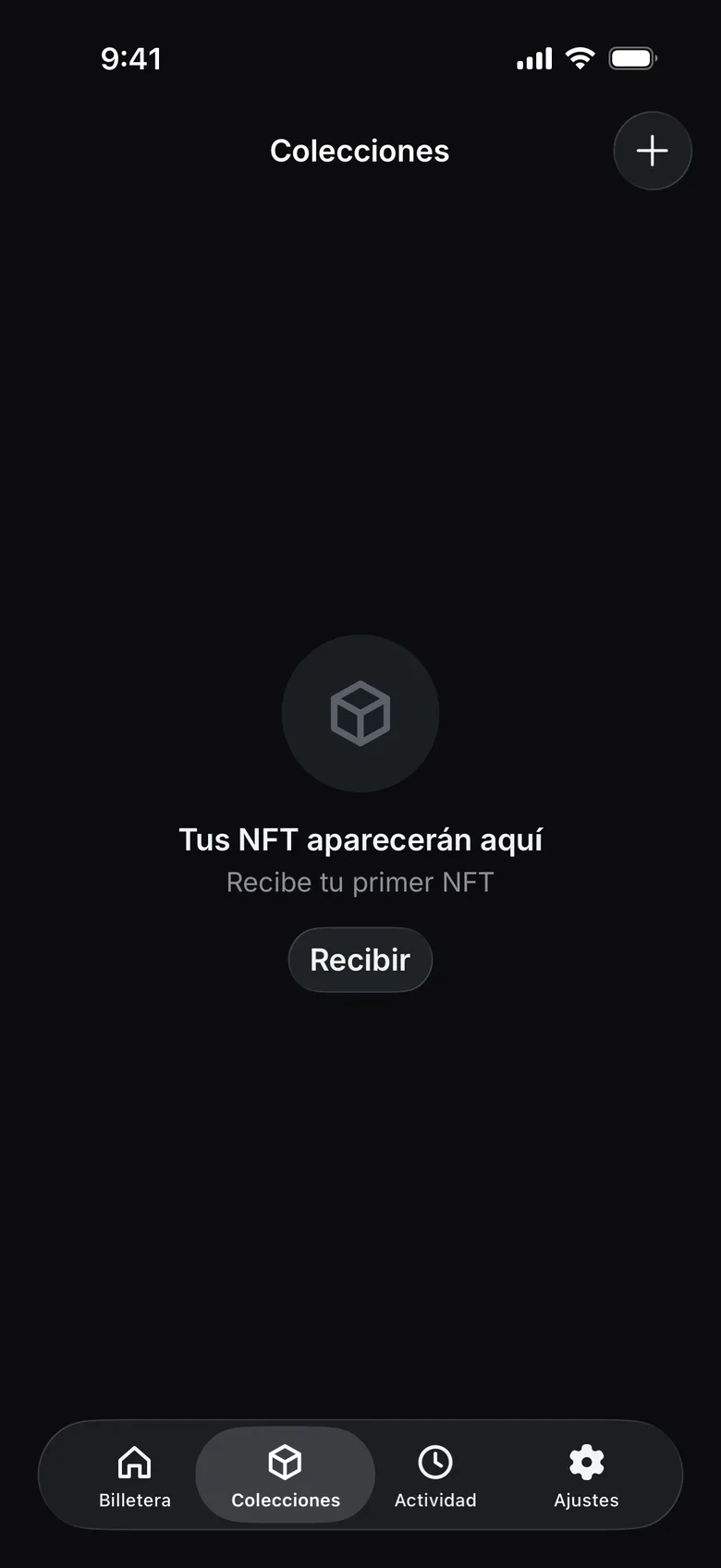 Toca «Recibir»