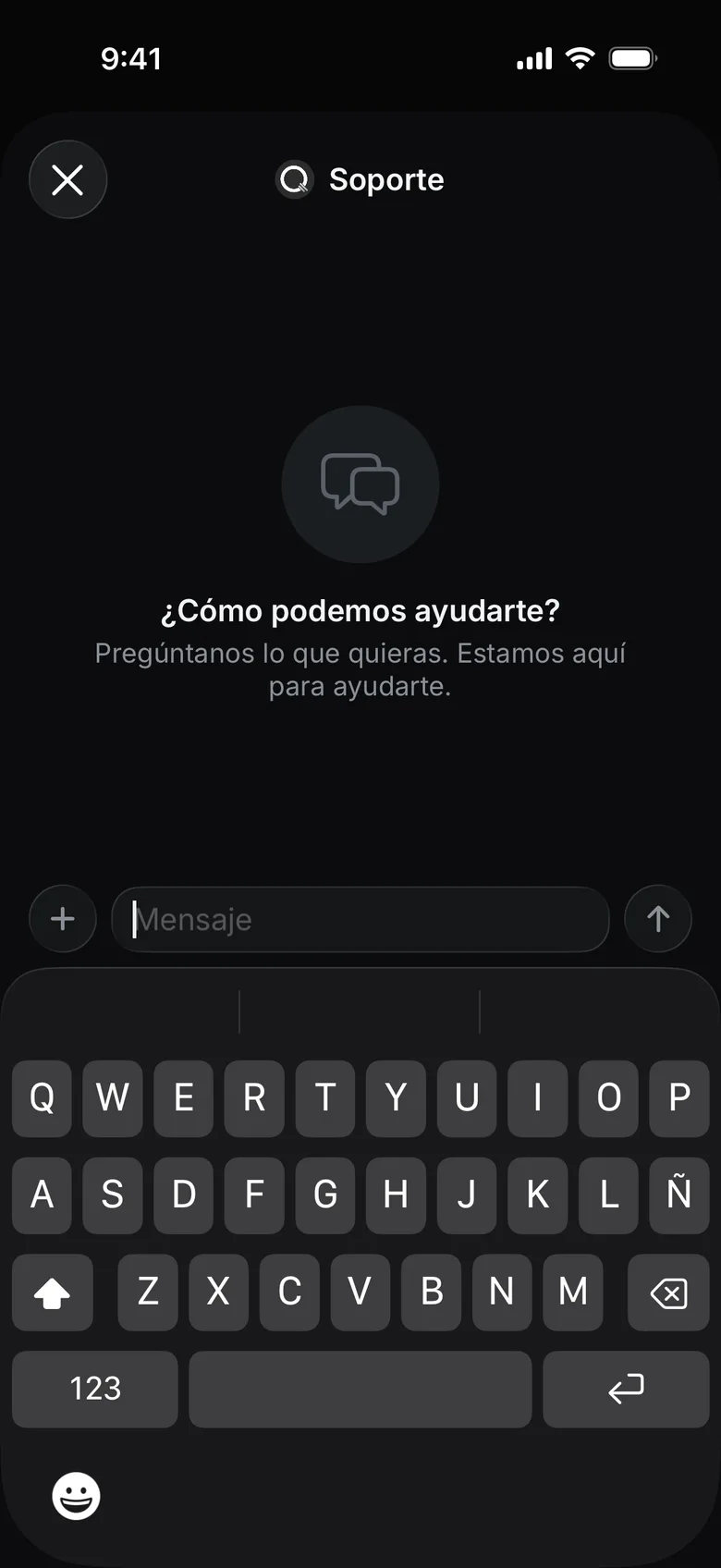 Ajustes → Soporte