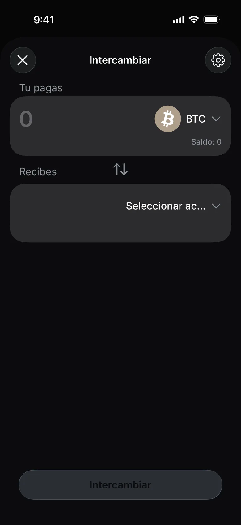 Toca «Seleccionar activo»